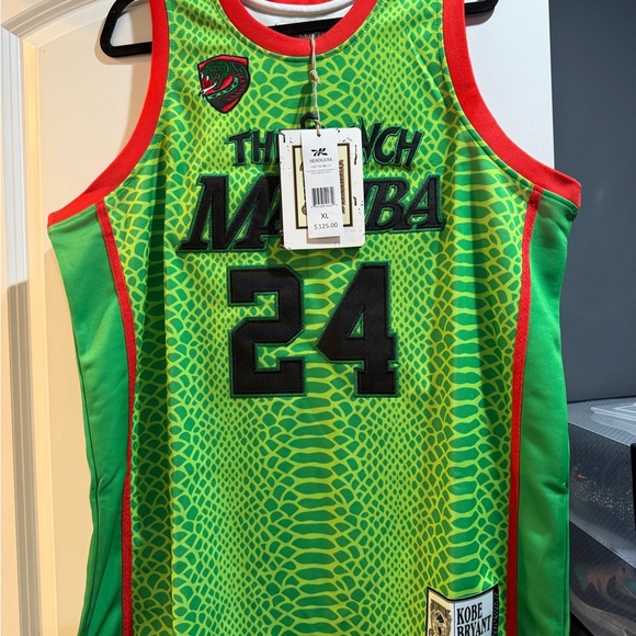 Kobe Bryant Green Mamba Grinch Basketball Jersey XL - Picture 3 of 5